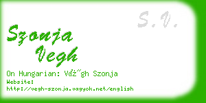 szonja vegh business card